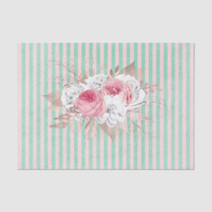 Mousseline Papier Tissu Pink Bouquet