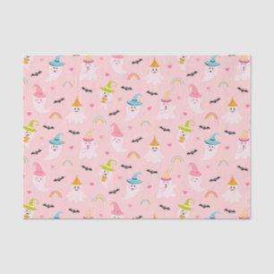 Mousseline Papier Tissu Pink Halloween