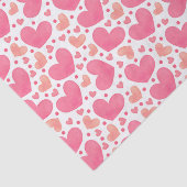 Mousseline Papier Tissu Pink Hearts (Détail)