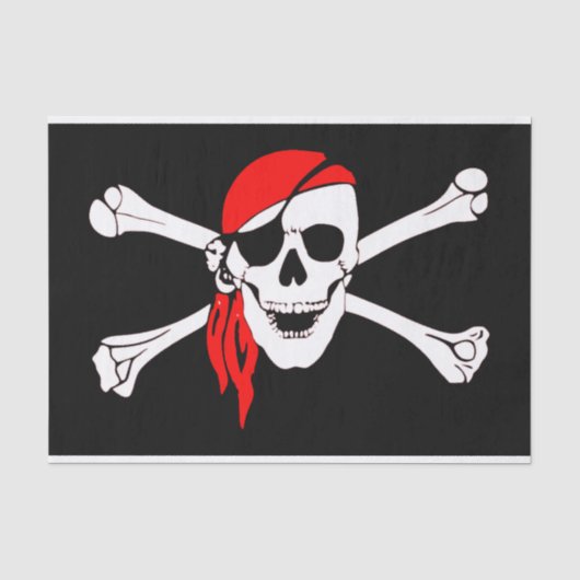 Mousseline Papier Tissu Pirate Flag (Recto)