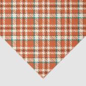 Mousseline Papier Tissu Plaid vintage orange (Détail)