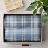 Mousseline Papier Tissu Plat Bleu (Cadeau)