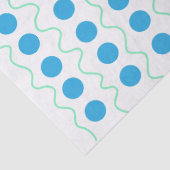 Mousseline Papier Tissu Polka Dot Bleu (Détail)