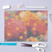 Mousseline Papier Tissu Polka Dot Peony Parade (Artisanat)