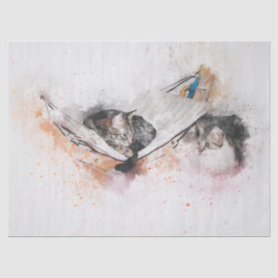 Mousseline papier tissu pour chats relaxant