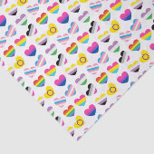 Mousseline Papier Tissu Pride Hearts (Détail)