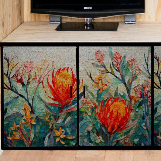 Mousseline Papier Tissu Protea Decoupage