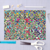 Mousseline Papier Tissu PSYCHÉDÉLIQUE (Artisanat)