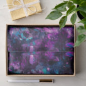 Mousseline Papier Tissu Purple Opal Eau Cristal Abstrait (Cadeau)