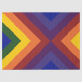 Mousseline Papier Tissu Rainbow Chevrons (Recto)