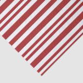 Mousseline papier tissu rayé rouge (Détail)