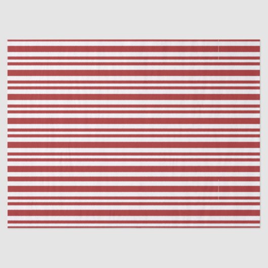 Mousseline papier tissu rayé rouge (Recto)