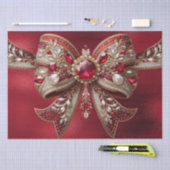 Mousseline Papier Tissu Red Bow Holiday (Artisanat)