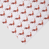 Mousseline Papier Tissu Red Rooster (Détail)