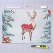 Mousseline Papier Tissu Reindeer Holiday (Artisanat)
