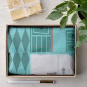 Mousseline Papier Tissu Retro Kitchen (Cadeau)