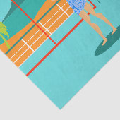 Mousseline Papier Tissu Retro Surfer Dud (Détail)