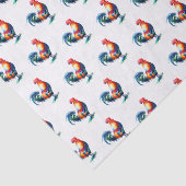 Mousseline Papier Tissu Rooster (Détail)