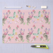 Mousseline Papier Tissu rose (Artisanat)