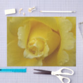 Mousseline Papier Tissu Rose jaune (Artisanat)