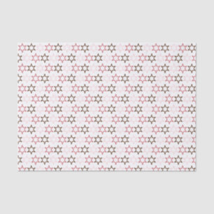 Mousseline Papier Tissu Rose Western Sheriff Star