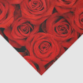Mousseline Papier Tissu Roses Rouges (Détail)