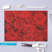 Mousseline Papier Tissu Roses Rouges (Artisanat)
