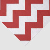 Mousseline Papier Tissu Rouge Blanc Zigzag (Détail)