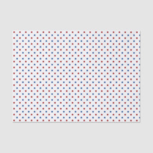 Mousseline Papier Tissu rouge et bleu Patriotic Stars