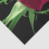 Mousseline Papier Tissu Rouge Rose Bud (Détail)