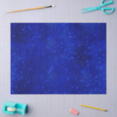 Mousseline Papier Tissu Royal Blue Foil Hanoukka (Artisanat)