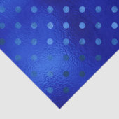 Mousseline Papier Tissu Royal Blue Foil Polka Dot Hanoukka (Détail)