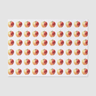 Mousseline Papier Tissu Russe Motif Apple Watercolor
