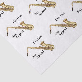 Mousseline Papier Tissu Saxophone (Détail)