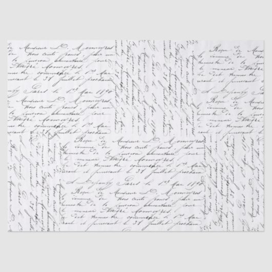 Mousseline Papier Tissu Script Love (Recto)