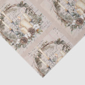 Mousseline Papier Tissu Set 2 Thème Vintage Noël (Détail)