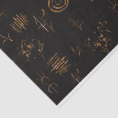 Mousseline Papier Tissu Sigils Sorcière (Détail)