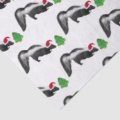 Mousseline Papier Tissu Skunk de Noël (Détail)