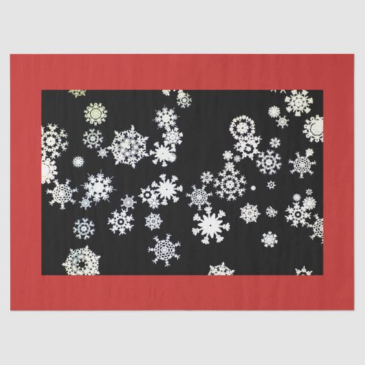 Mousseline Papier Tissu SNOWFLAKES (Recto)