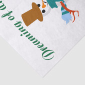 Mousseline Papier Tissu Snowman (Détail)