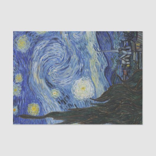 Mousseline Papier Tissu Starry Night Print (Recto)