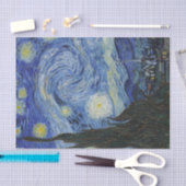 Mousseline Papier Tissu Starry Night Print (Artisanat)