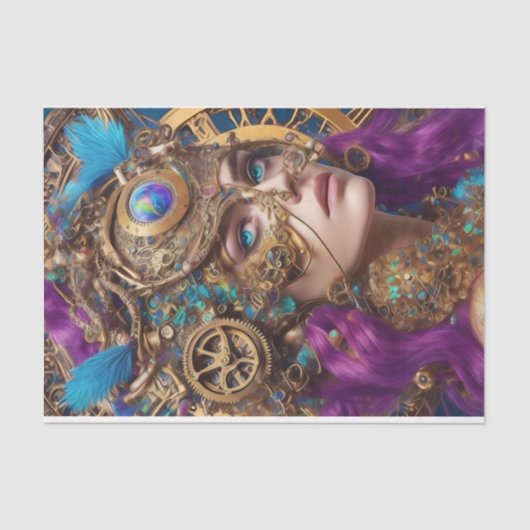 Mousseline Papier Tissu Steampunk Ephemera (Recto)