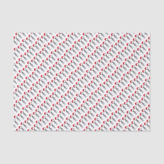 Mousseline Papier Tissu Stickman Père Noël (Recto)