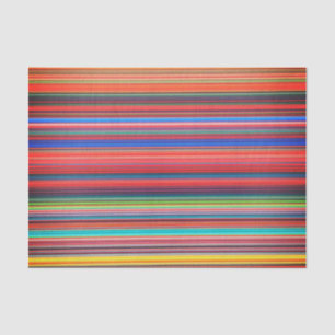 Mousseline Papier Tissu STRIPÉ MULTI COULEUR