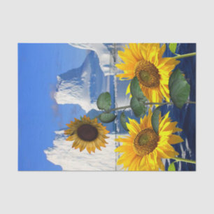 Mousseline Papier Tissu Sunflower Iceburg
