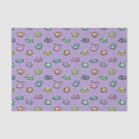 Mousseline Papier Tissu Tea Time (Recto)