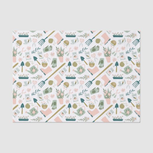Mousseline Papier Tissu Temps Jardin (Recto)