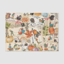 Papier Tissu Thanksgiving vintage