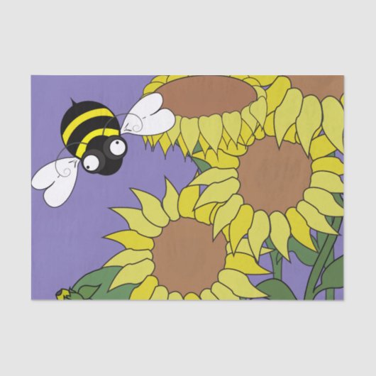 Mousseline Papier Tissu Tissu Fleur de Soleil (Recto)